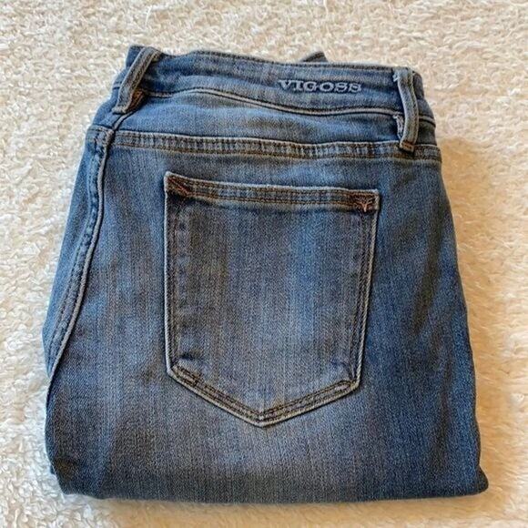 Vigoss Jeans Womens 28 Blue Classic Skinny Stretch Midrise Distressed Casual - Picture 2 of 10